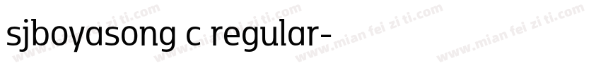 sjboyasong c regular字体转换